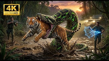 MUTANT GIANT PYTHON vs TIGER – Heroic Jungle Rescue Team (4K Cinematic)