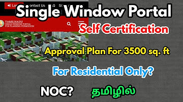 Single window portal in tamil-Self certification in online approval-civil tamil technical