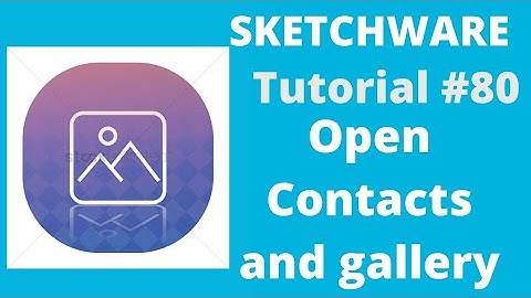 Open gallery and contacts in sketchware.....tutorial #80|||Dakat studio