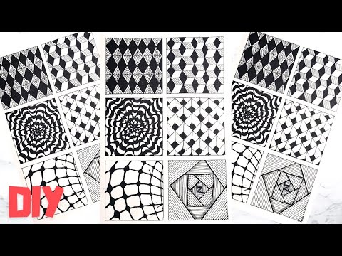 6 Łatwych Wzorów Technika Zentangle 