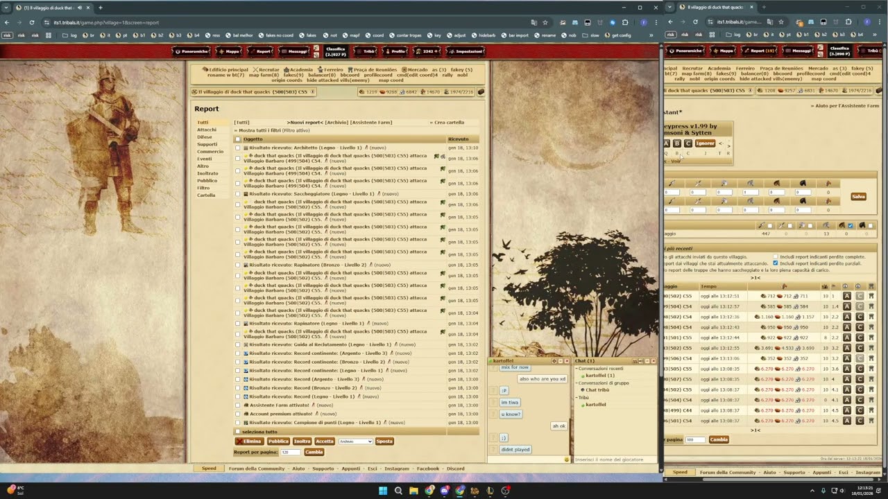 Tribalwars speed in Italy - Expansion round, 650p start, fun round against romanians