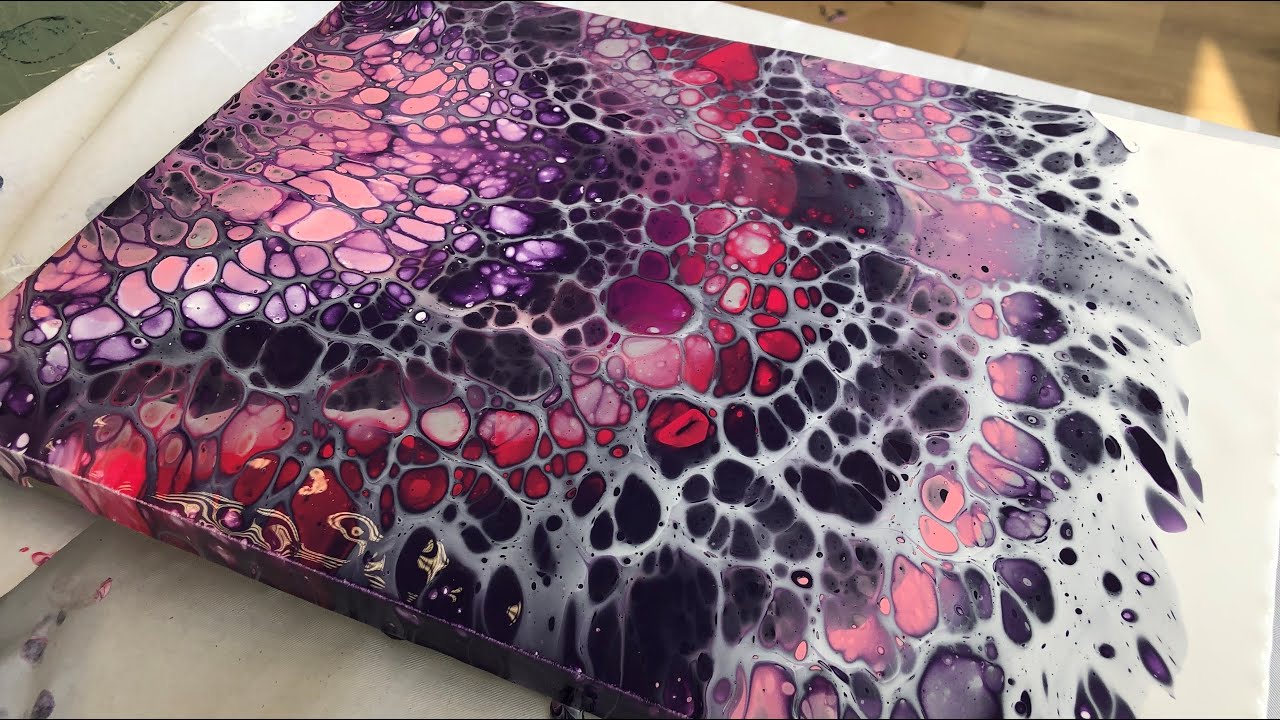 Open cup technique Violet + Pink | Acrylic pouring - YouTube
