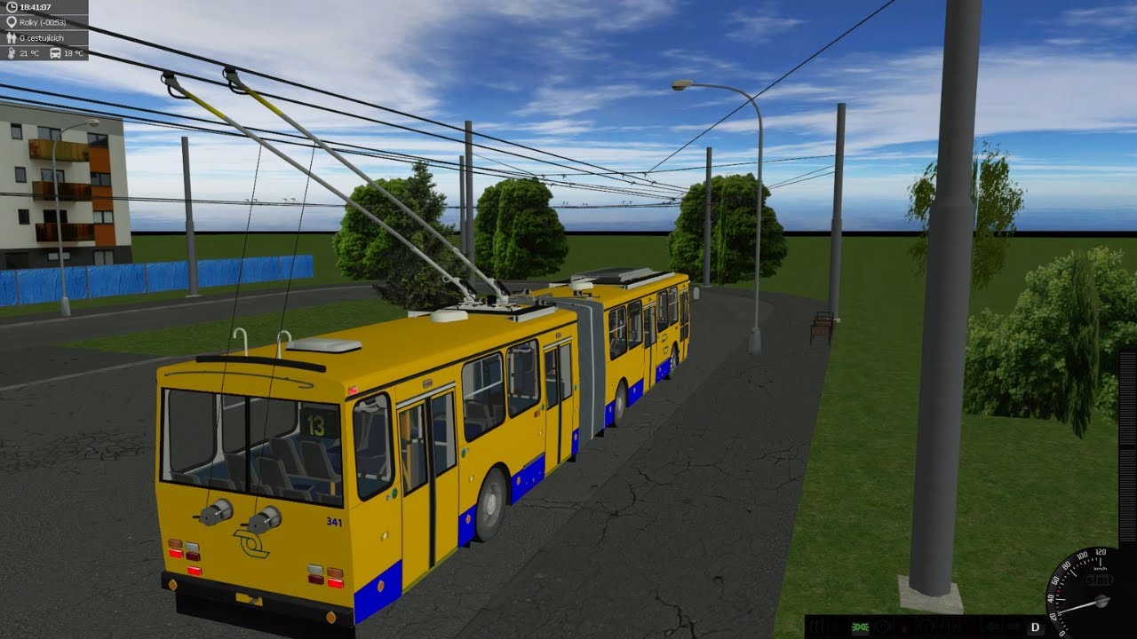 SIMT MHD | Trolejbus Škoda 15Tr03/6 DSZO ev.č.341 z města Zlína, Linka 13 | Rolky - Hlavní Nádraží!