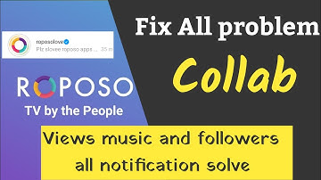 Roposo apps collab option not working || music not ad profile problem || and followers problem solve
