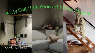 My Daily Life Series of Living Alone • staying in all day, cooking dinner | Rafa Dhafina