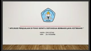 Demo Program Aplikasi Penjualan di toko Sepatu DepokDua Berbasis Java Netbeans
