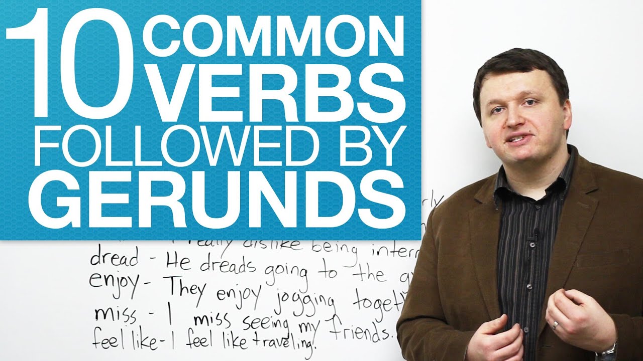 ⁣10 common verbs followed by gerunds