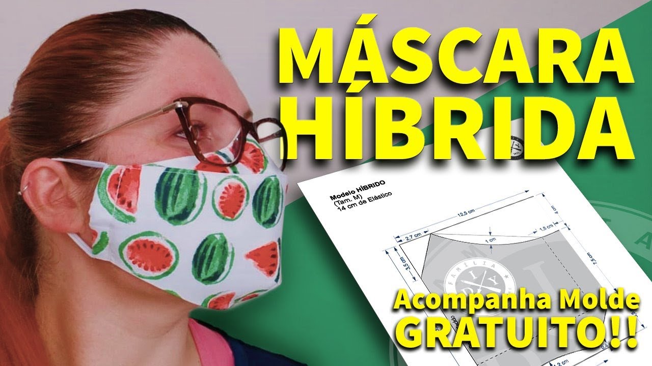 MÁSCARA DE PROTEÇÃO HIBRIDA - FAMÍLIA DIY