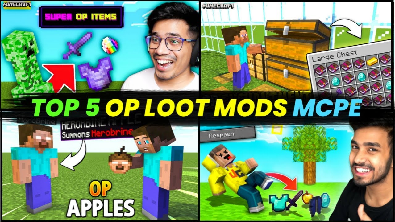 Top 5 Op Loot Mod For Minecraft Pocket Edition | Op Loot Addons For ...