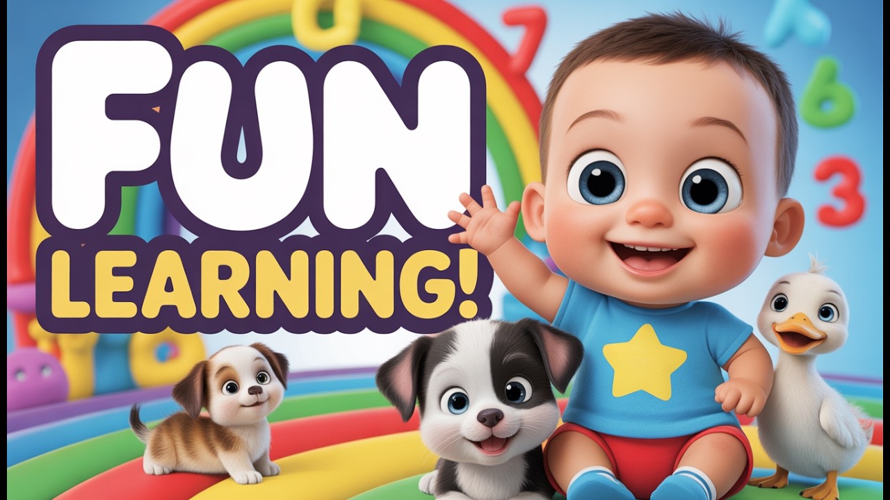 Fun Learning for Toddlers 🌈 | Colors, Numbers & Animals | Kids Cartoon