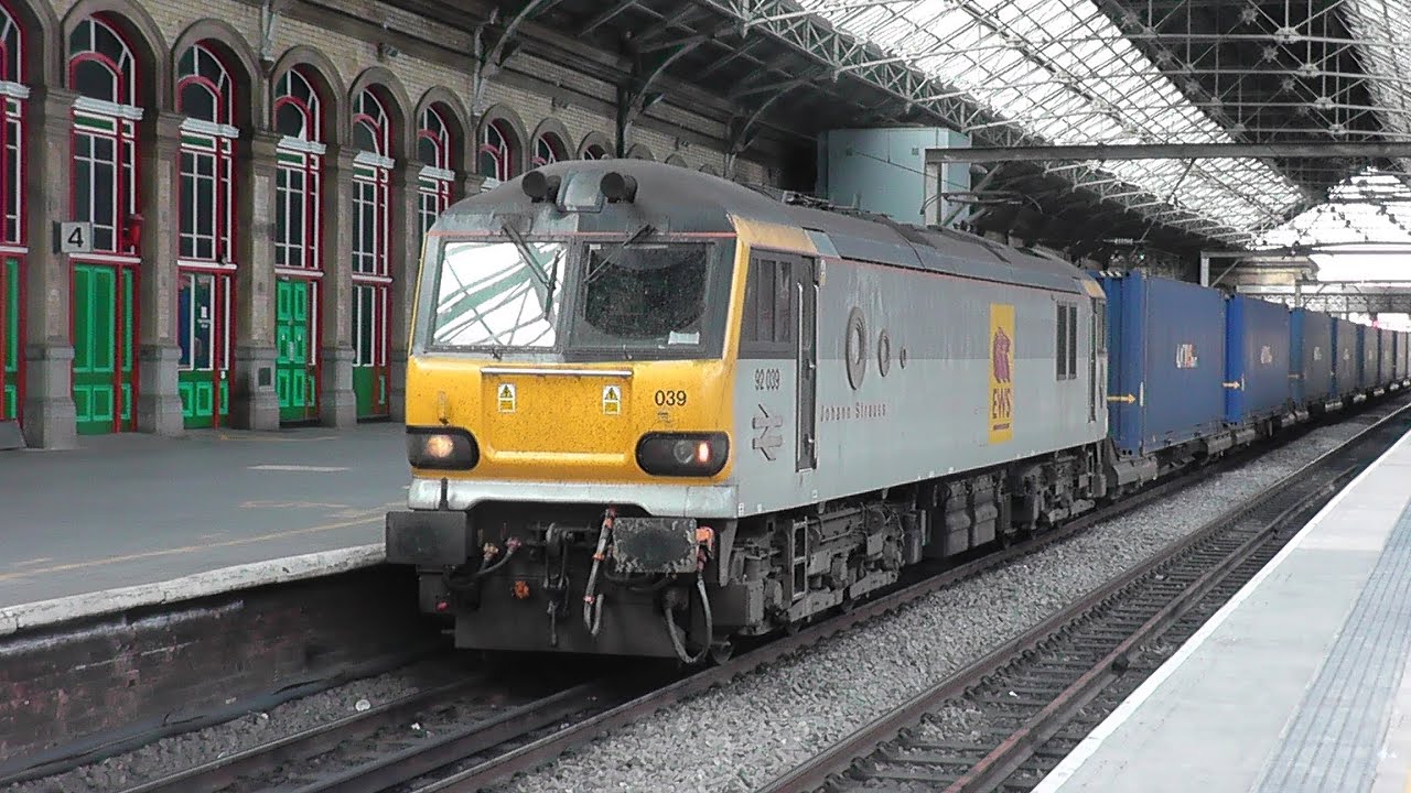 DB Schenker 92039 'Johann Strauss' stops by Preston 02/05/14 