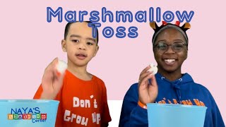 Marshmallow Toss | Gross Motor Activity | 9 Days Until Christmas