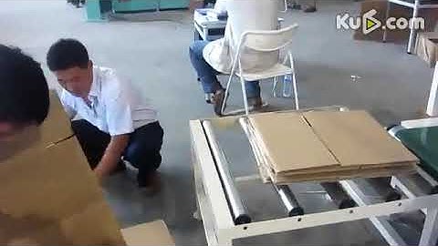 Semi automatic folder gluer machinevideo