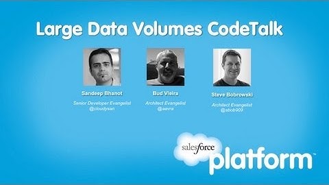 Large Data Volumes CodeTalk