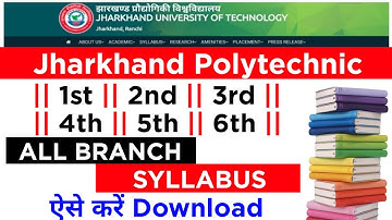 Polytechnic 1st | 2nd | 3rd | 4th | 5th | 6th Semester Syllabus download | Polytechnic All branch |