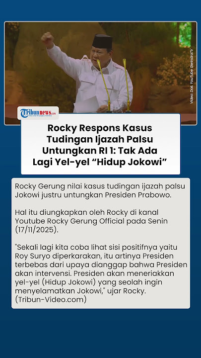 Rocky Gerung Respons Kasus Tudingan Ijazah Palsu Jokowi: Tak Ada Lagi Teriakan 'Hidup Jokowi'