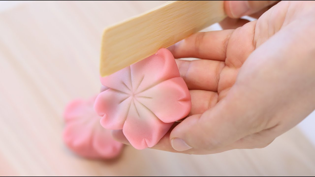 How to make Japanese Traditional Candy Art Wagashi Nerikiri Sakura