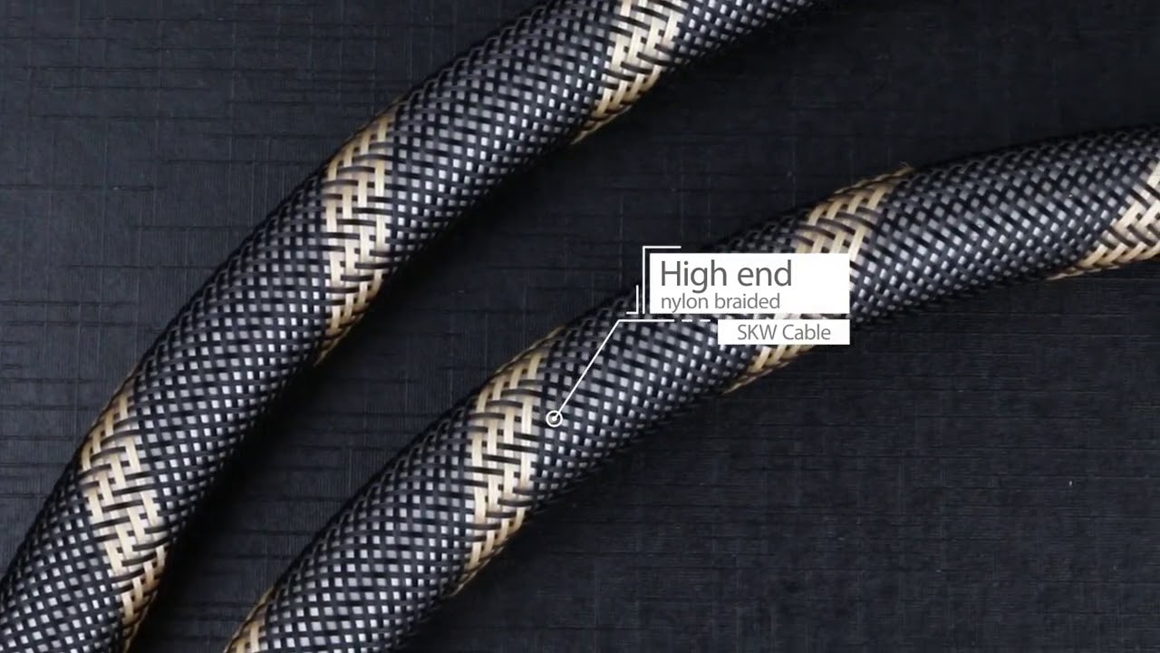 9.8ft/3M,2 Cables for 2 Speakers SKW A Pair Audiophile Speaker Cable,Convertible Banana Spade Gold Plated Connector,Nylon Braid,HiFi Quality Cable 9.8ft/3M,2 Cables for 2 Speakers SKW A Pair Audiophile Speaker Cable,Convertible Banana Spade Gold Plated Connector,Nylon Braid,HiFi Quality Cable