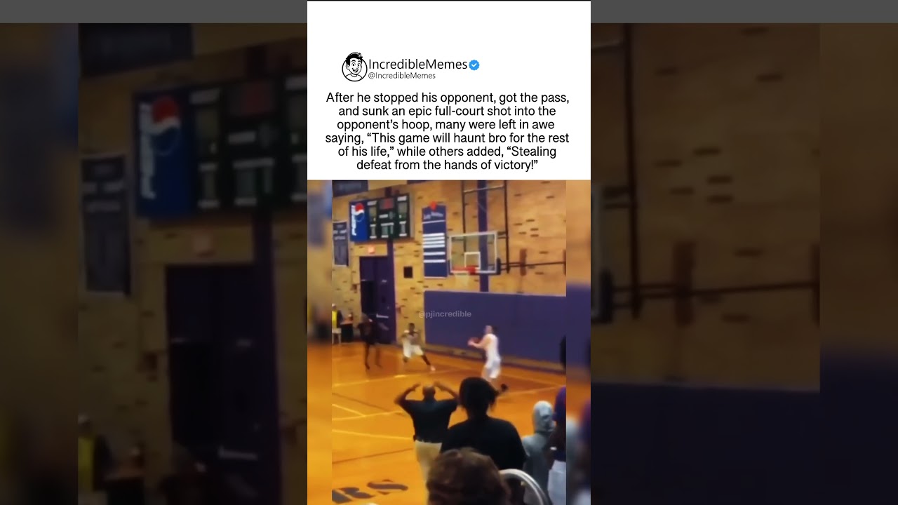 Viral full-court shot stuns basketball fans #basketball
