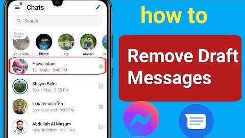 How To Remove Draft Messages In Messenger | Messenger Drafts tutorial
