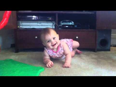 Our Daughter Abigail Trying to Crawl