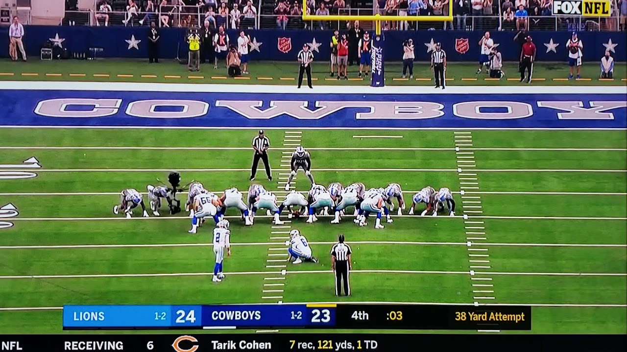 Cowboys Brett Maher Kicks Game Winner vs Lions