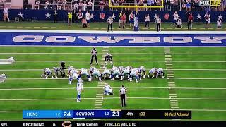 Cowboys Brett Maher Kicks Game Winner Vs Lions