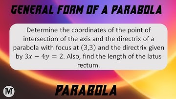 6 | Parabola | Problem On Parabola - Worked Out Problem