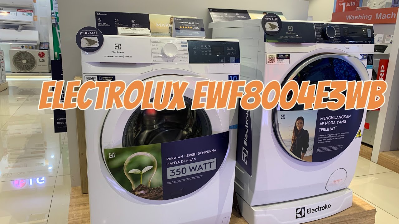 350 WATT??!!! REVIEW ELECTROLUX EWF8004E3WB MESIN CUCI FRONT LOADING HEMAT LISTRIK