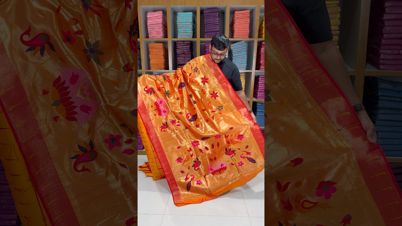 Maharastrian Designer Paithani Soft Silk Saree