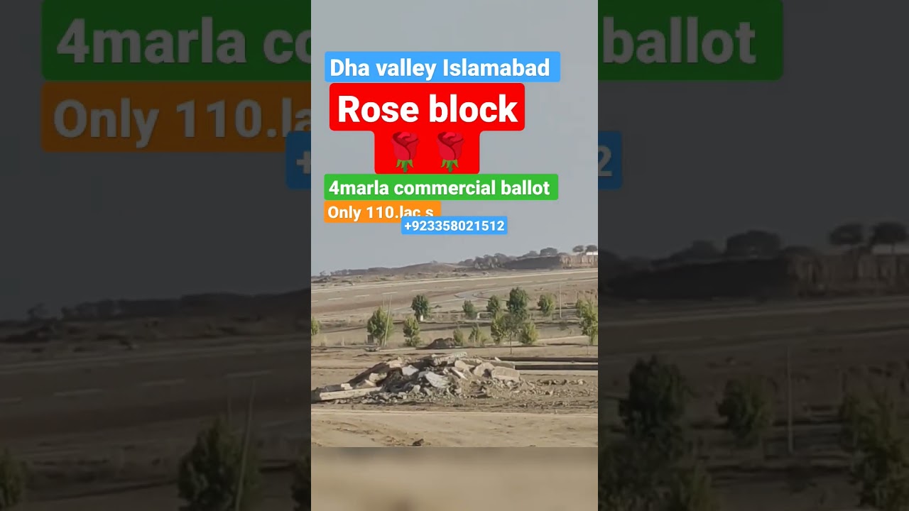 Dha valley | Rose block | today ballot | Commercial Plots | +923358021512