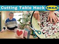 Ikea Hack cutting table and fabric storage space | My New Cutting table | Tornviken Kitchen Island