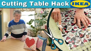 Ikea Hack cutting table and fabric storage space | My New Cutting table | Tornviken Kitchen Island