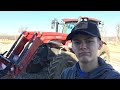 17 year old farmer - feeding cows - loading up seed - moving hay bales