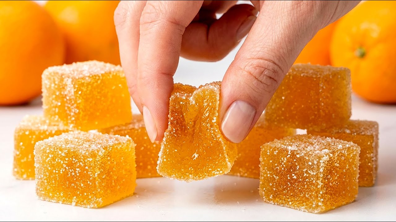 Домашние желейные конфеты из апельсинового сока