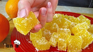 Sweet for all time! Homemade jelly candies made from orange juice.