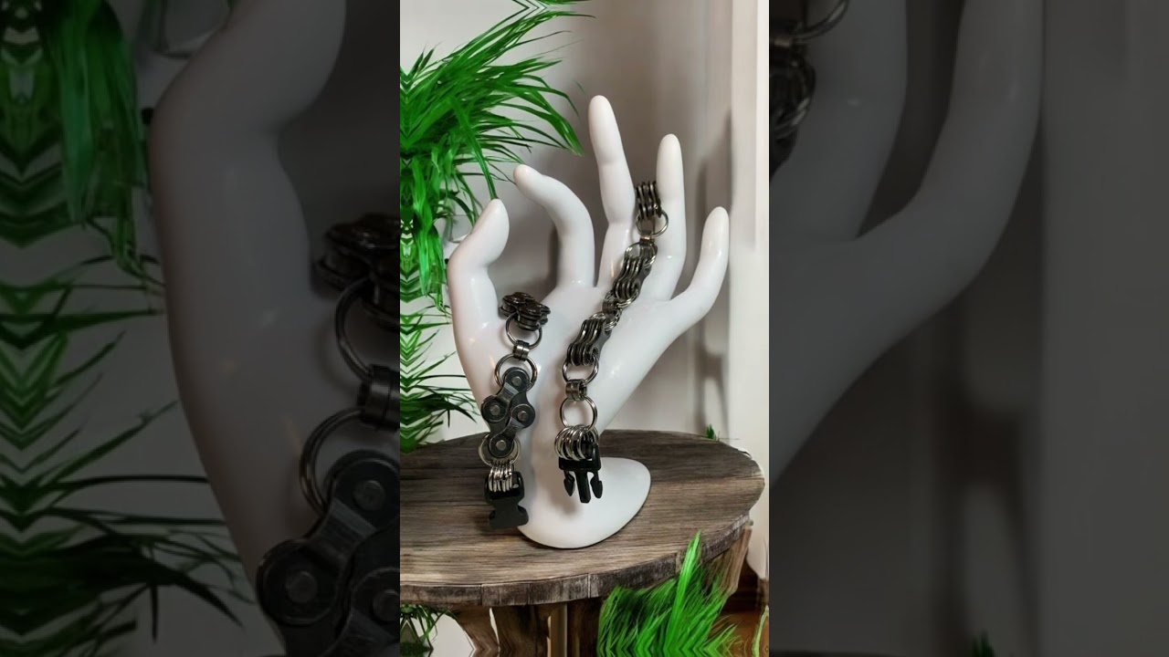 Fashion with purpose! Upcycled bike chains! Link in bio!