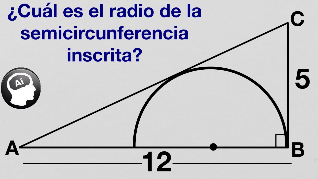 ¿Puedes calcular el radio de la semicircunferencia?