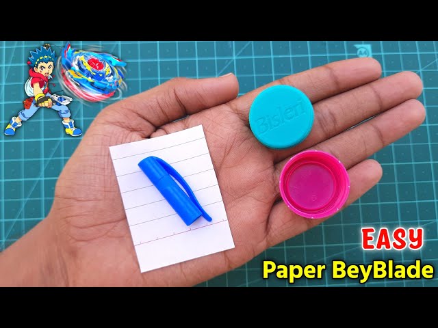 How to make Beyblade with launcher | Diy spinning toy | Beyblade battle | Easy paper toy class=