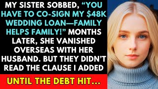 My Sister Begged Me To Co-Sign Her $48K Wedding Loan—Then Fled The Country Laughing