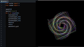 Python Turtle spiral Simulation #shorts #python #animation