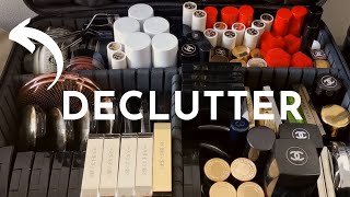 ENTIRE MAKEUP COLLECTION AND DECLUTTER | Minimal Luxury Beauty