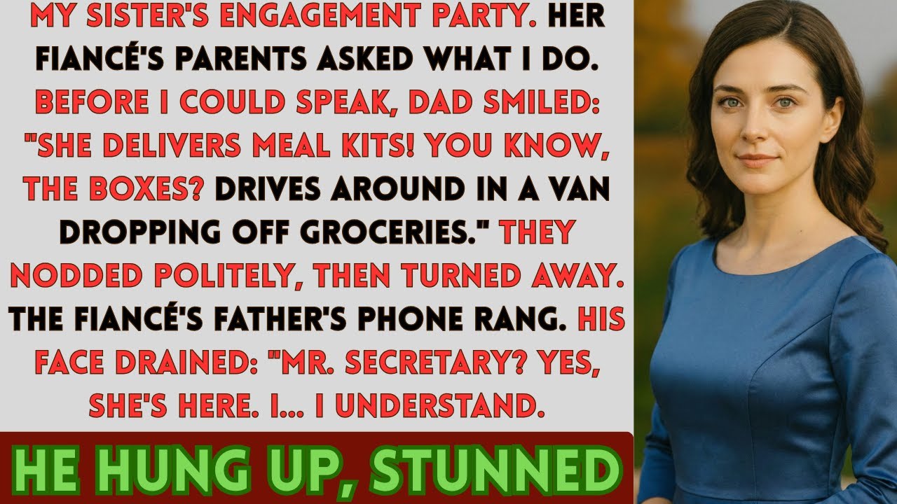 'She delivers meal kits in a van!' Dad laughed. Then the Secretary of State called—and asked for me.