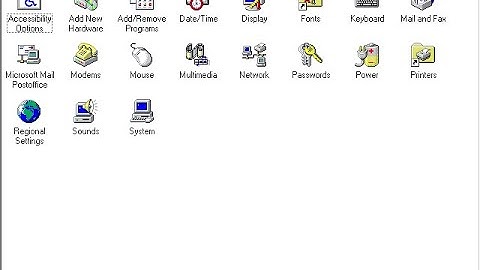 The Control Panel of Windows 95 Version 4.00.950