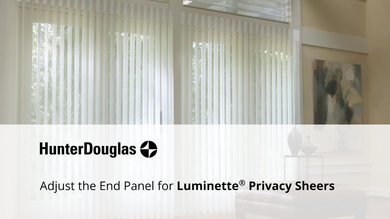 Adjust the End Panel for Luminette Privacy Sheers