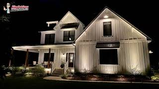 Landscape Lighting Consultation for Home with Beautiful Pillars