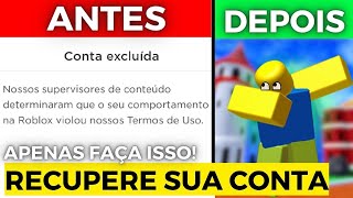 🔴 RECUPEREI MINHA CONTA QUE FOI HACKEADA NO ROBLOX 