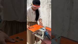 DIY Mini Metal Cutting Table Saw Machine | Homemade Angle Grinder Cutter
