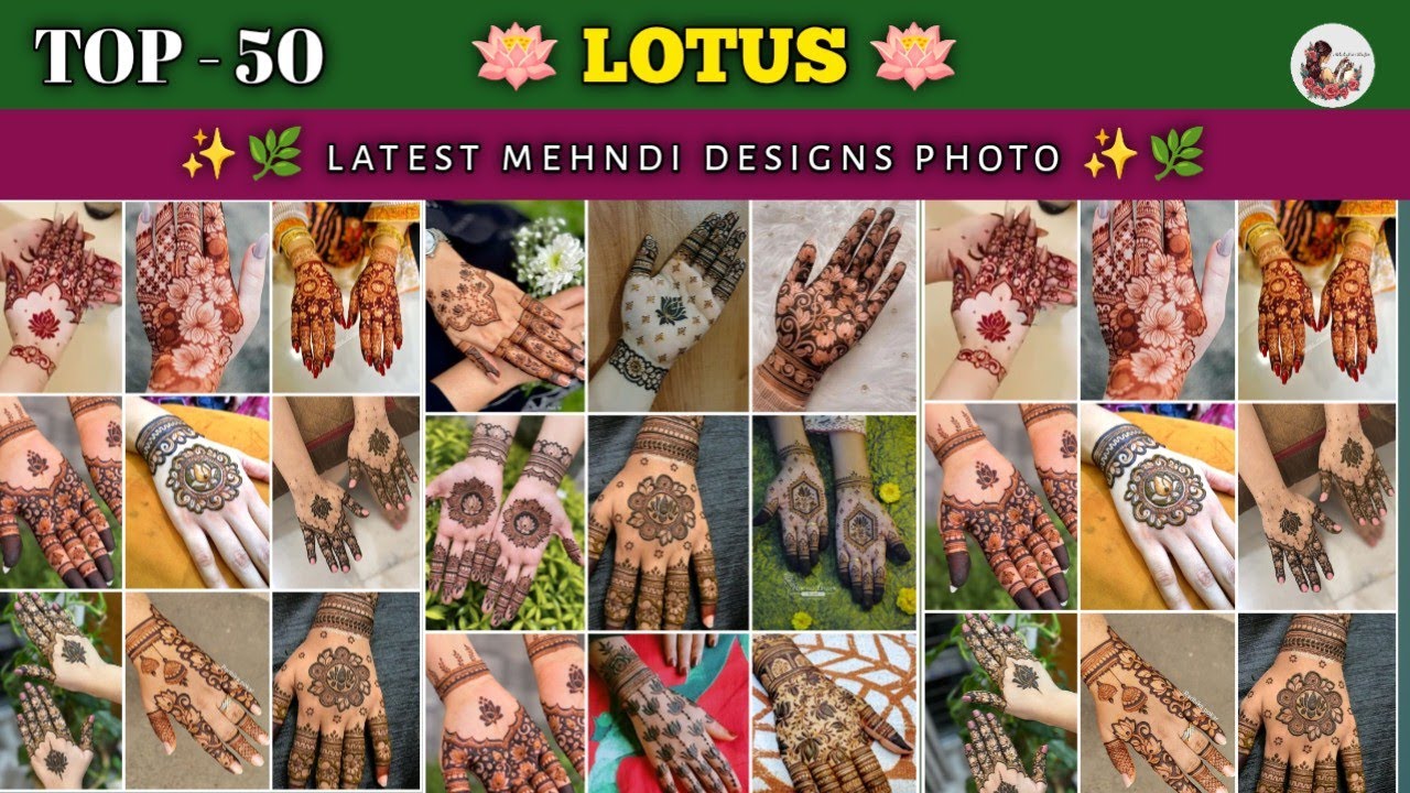 Lotus mehndi designs photo2026 latest finger mehndi designs New beautiful mehndi simple  design 