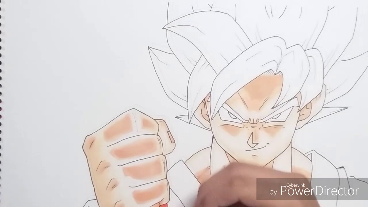 Dibujando a Goku SSGSS Kaioken x20 | Drawing Goku SSGSS Kaioken x20 ...